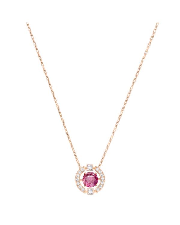 Sparkling Dance Round Red Necklace