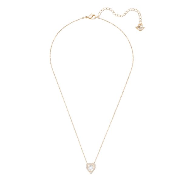 Sparkling Dance Heart Gold Tone Necklace 6