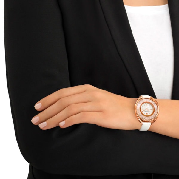 Crystalline Oval Gold-Tone Watch 4