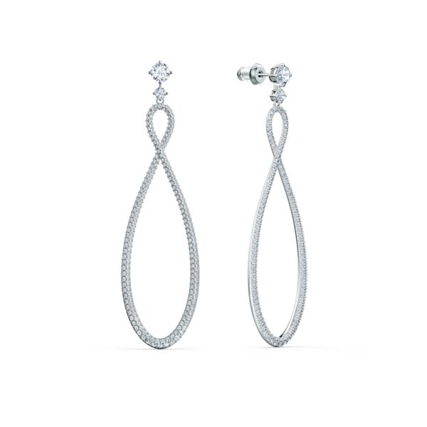 Swarovski Infinity Hoop Pierced Earrings 5