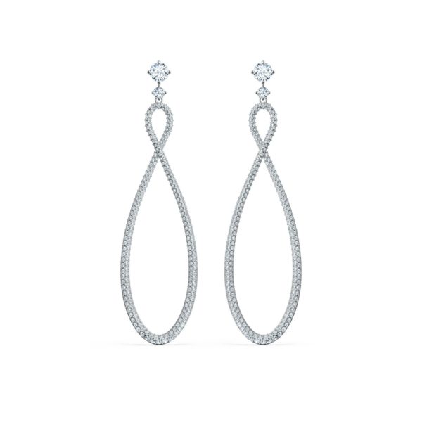 Swarovski Infinity Hoop Pierced Earrings 3