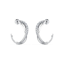 Twist hoop earrings