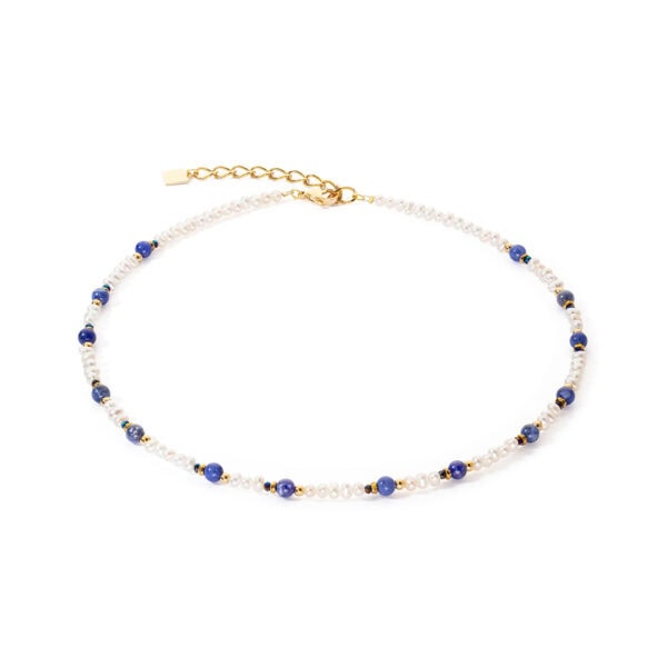 Necklace Flow Freshwater Pearls & Sodalite