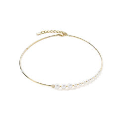 Freshwater Pearls on Gold Strand Necklace