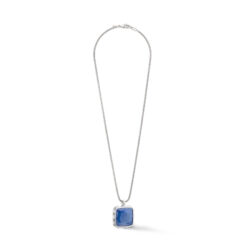 Necklace Amulet Spikes Square Aventurine silver-blue