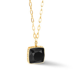 Necklace OE Amulet Square Onyx gold-black