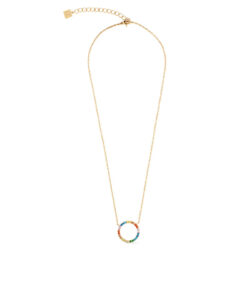 Necklace Sparkling Circle gold-multicolour
