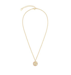 Necklace Amulet Mini Waves gold-beige